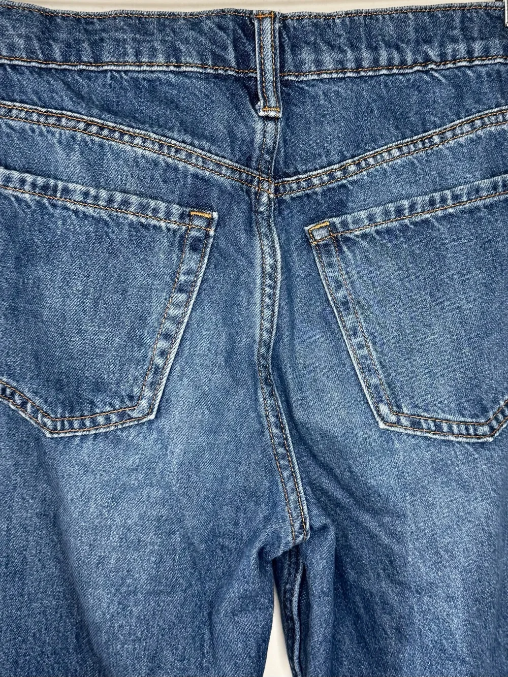 Gap Kids Low Rise Stride Wide Leg Jeans Ribbon Bow Appliqué Girls 14 Cottagecore